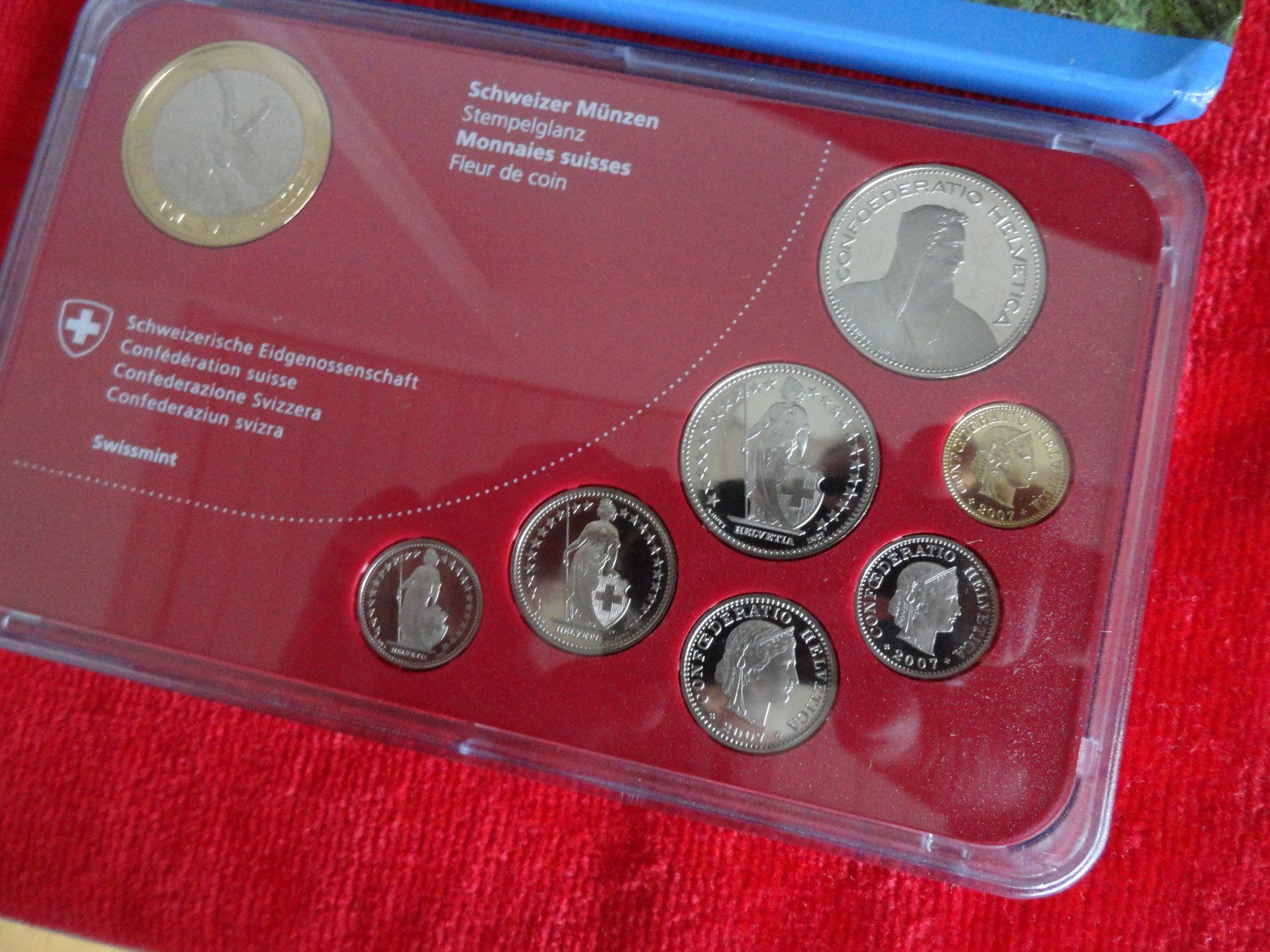 Tutti le monete: Schweizer Münzen-Set 2007, Steinbock, Stempelglanz – Nuovo e nell'imballaggio originale da Gerlafingen venduto da Shiva_74 3