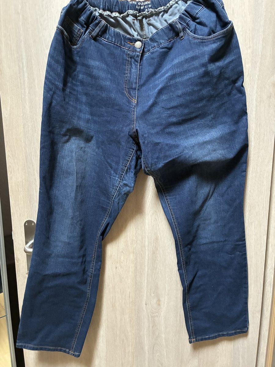 Ulla Popken Jeans: Damen Jeans in dunkelblau  – Nuovo (secondo la descrizione) da Höfen b. Thun venduto da Sonnenblumenkinder