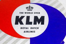 Vintage - KLM - FLUGGESELLSCHAFT Werbekleber, Aviatik, 1975