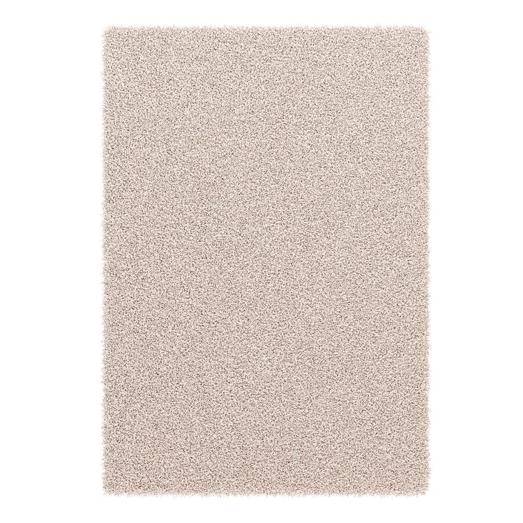 Hochflor Teppich Creme 110x290cm - Weicher Wohnzimmer Teppich Pflegeleicht