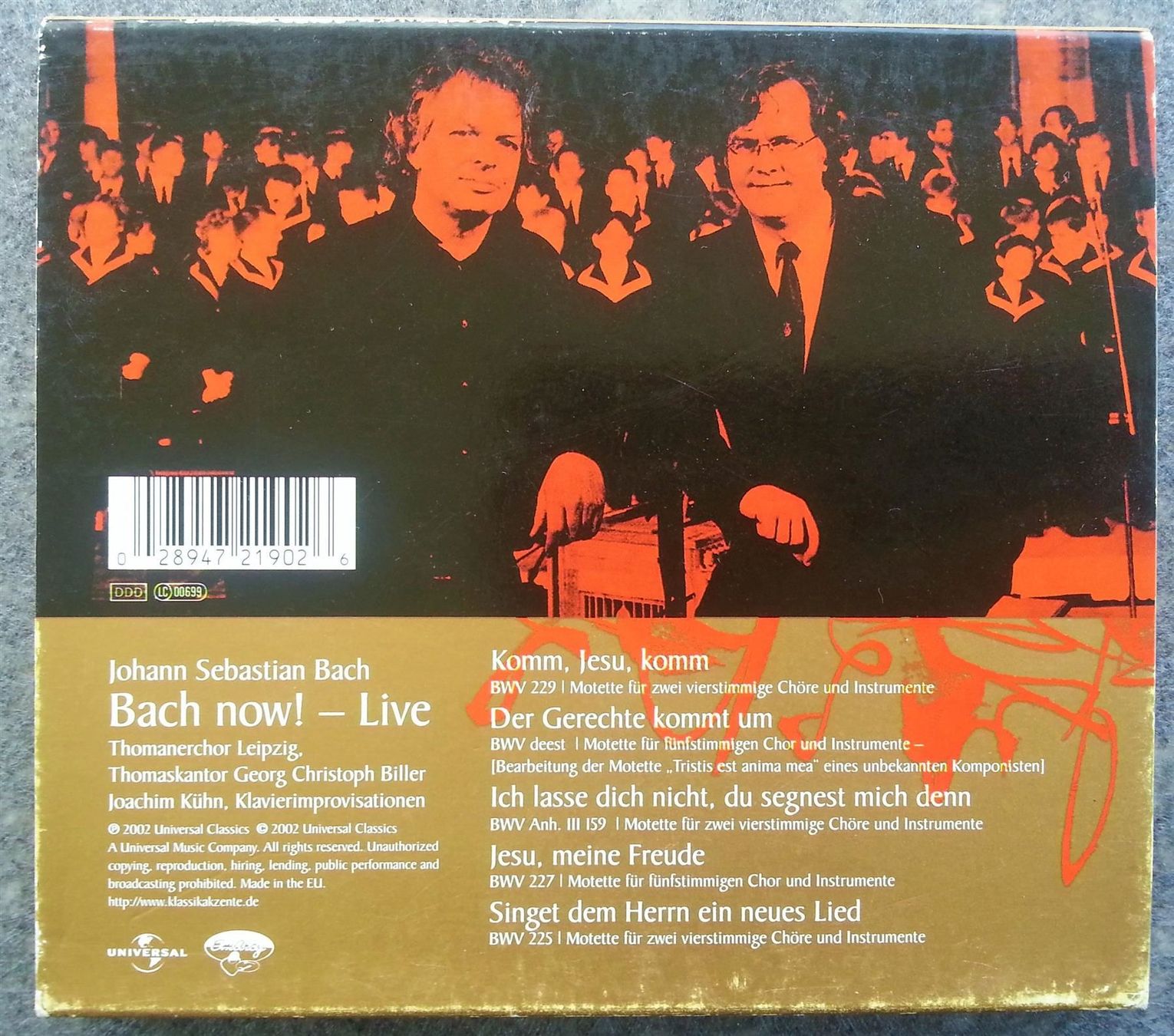 CD: CD Bach now! Live, 2002 – Usato da Oberriet SG venduto da Manick 1