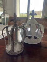 2 Kronen Dekoration Shabby Chic Metall Landhausstil 👑 