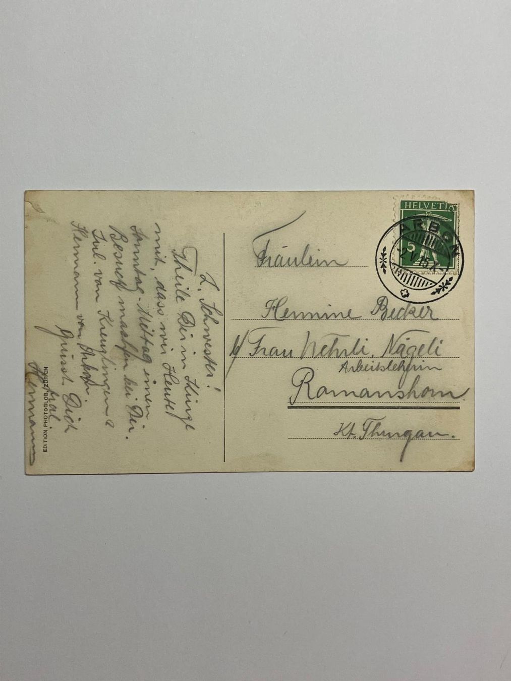 Cartoline postali: AK Arbon 1915, Bodensee – Usato da Regensdorf venduto da 7ws8 1
