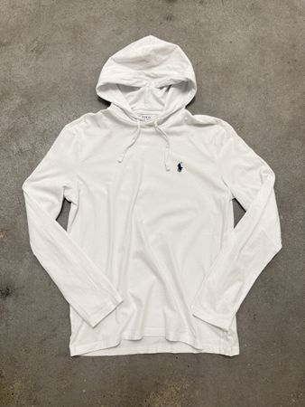 Sweat à capuche Ralph Lauren blanc taille M coton