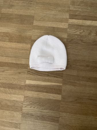 Jacadi Babymütze rosa gestrickt mit Schleife sehr gut