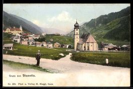 AK Disentis, Ort mit Kirche