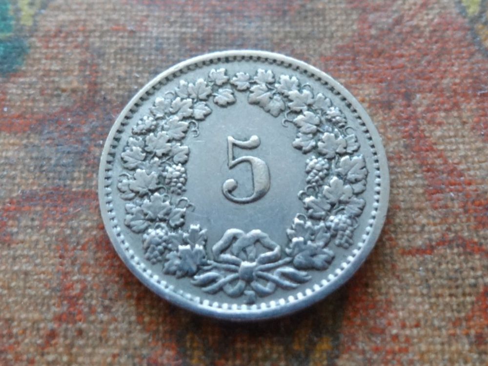 Tutti le monete: 5 Rp. 1952 – Usato da Romanel-sur-Lausanne venduto da Swift13 1