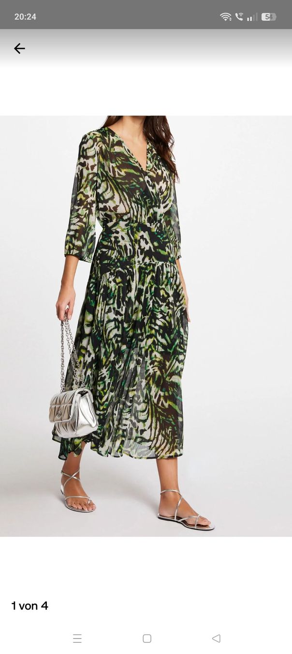 Morgan Kleider: Robe longue imprimée verte noire taille L  – Gebraucht aus chatel St denis von AD.Leder.Cuir 1