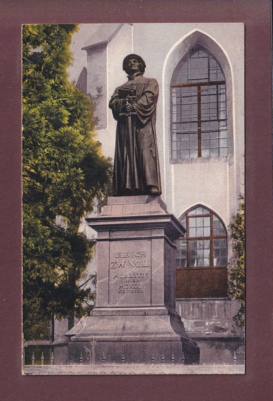 Ansichtskarten: ZÜRICH - Zwinglidenkmal – Gebraucht aus Pully von nicecards
