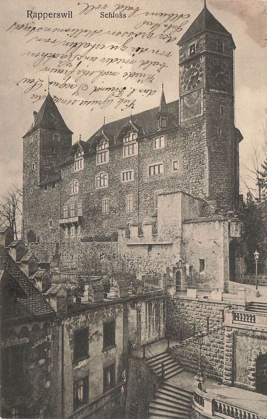 Cartoline postali: Rapperswil schloss – Usato da Biasca venduto da Blenio71