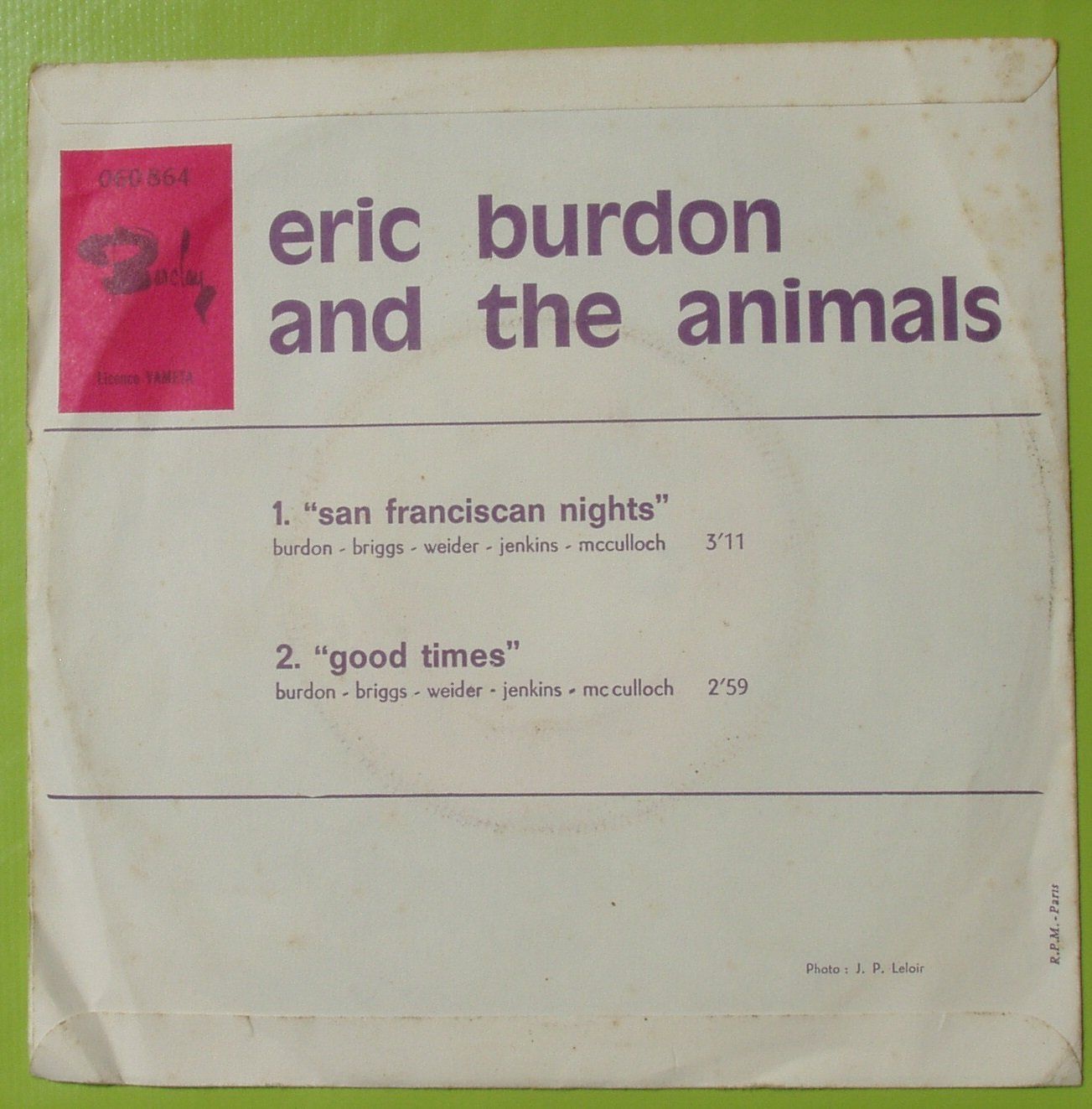 Dischi in vinile: Eric BURDON & ANIMALS : San Franciscan nights – Usato da Boussens venduto da catfood01 1