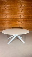 IKEA MARIEDAMM Ovaler Tisch Weiss Metallgestell