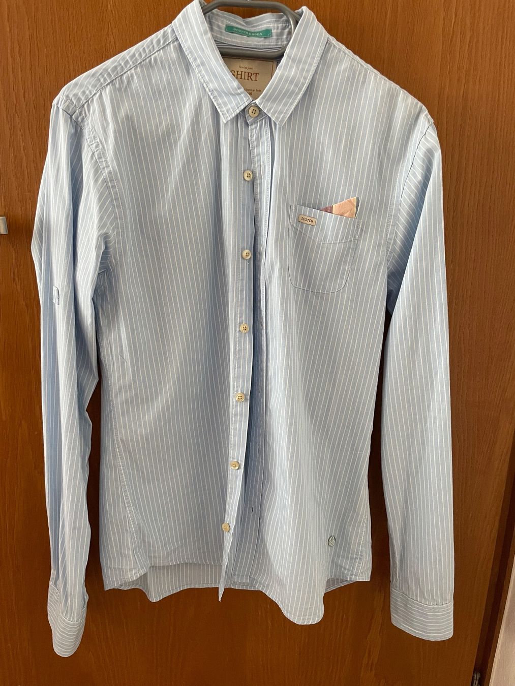 Camicie: Scotch&Soda Sommer-Hemd, Gr. S, hellblau gestreift – Usato da Watt venduto da tan_lwm5