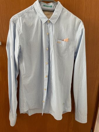 Scotch&Soda Sommer-Hemd, Gr. S, hellblau gestreift