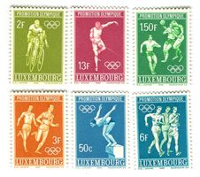Briefmarken "Olympische Spiele". Luxemburg.