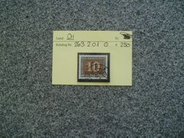 10 Rp Pax Nr. 263.201 Fleck bei der 10 top Stempel KW 250.00