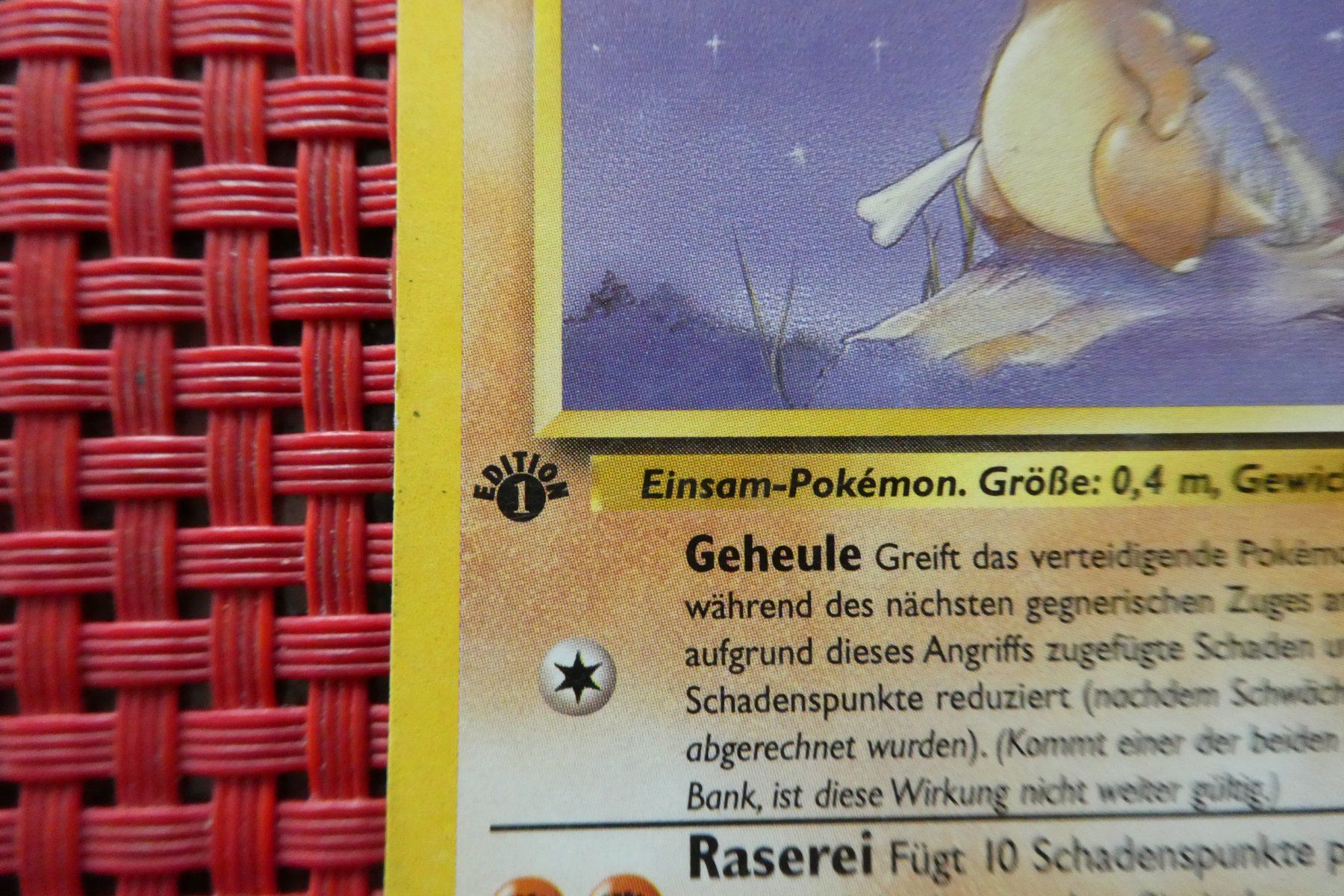 Pokémon Carte collezionabili: Pokémon 1. Editon / TRAGOSSO / selten – Usato da Au ZH venduto da Osterhase4 1