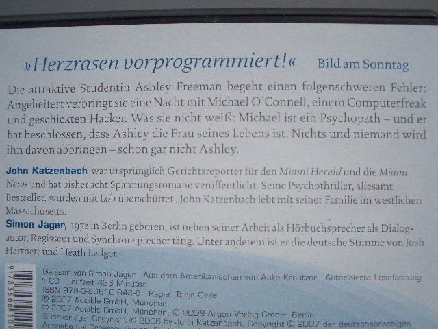 Hörbücher: "DAS OPFER" John Katzenbach – Gebraucht aus Dalin von sup_8qj5 2
