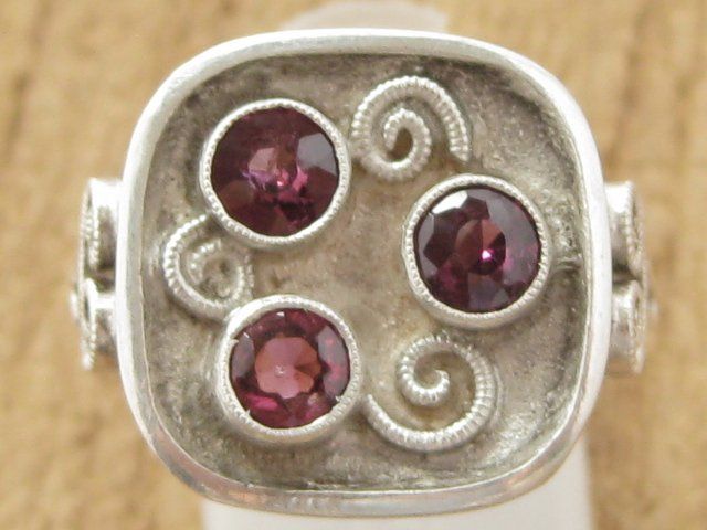 Anelli: Vintage Ring quadratisch Silber 835 + STAUSS Amethyst – Usato da Ermatingen venduto da Decovin 5