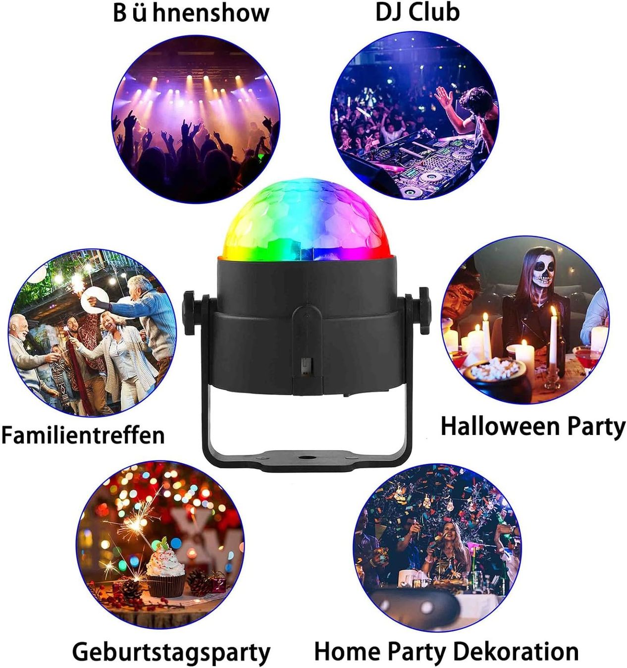 Lampen: USB Discokugel Party Licht RGB LED – Neu und originalverpackt aus Châtelaine von topshop.switzerland 6