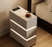 LED-Nachttisch Lumio (Ladestation und3 Schubladen)