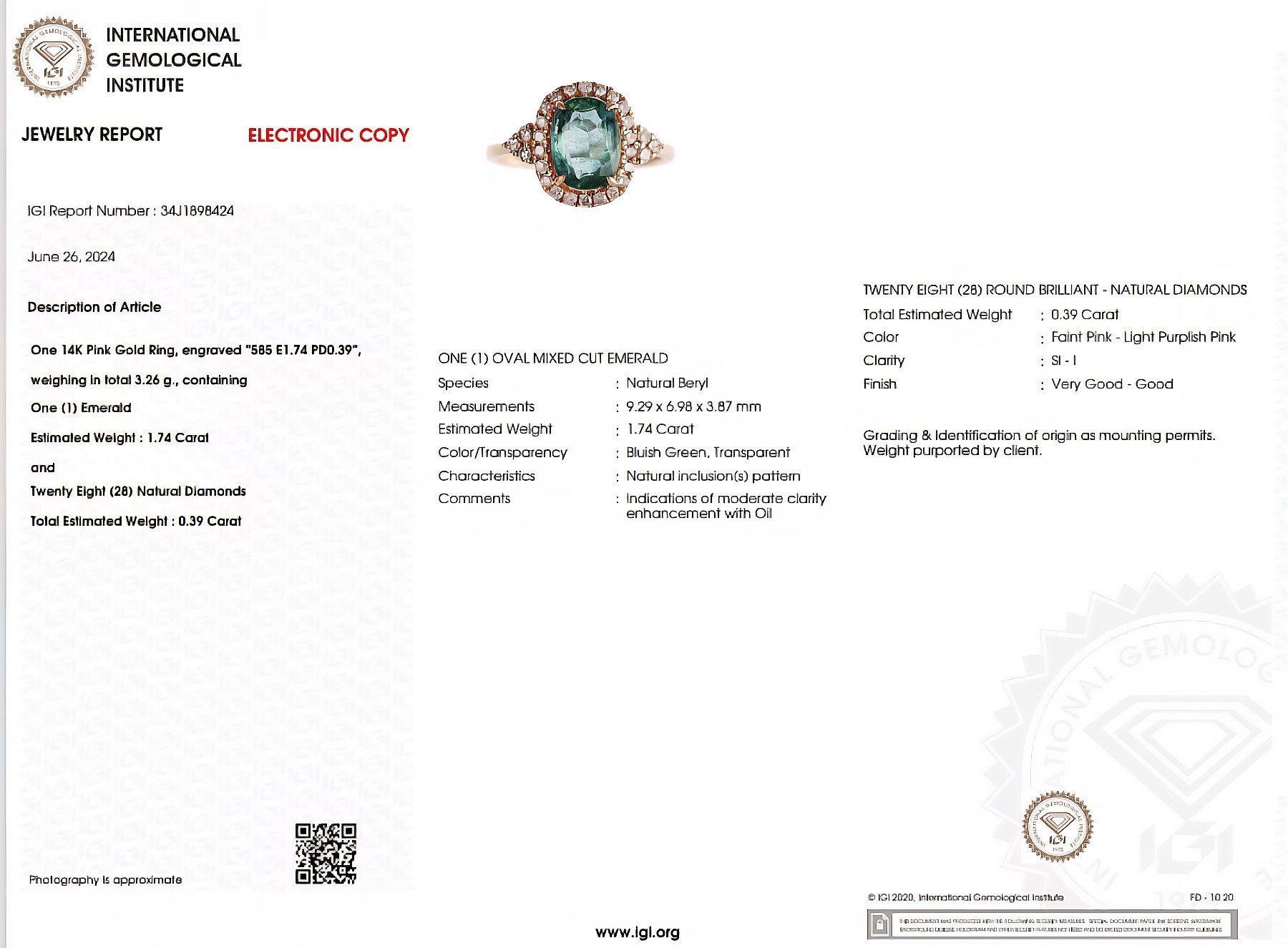 Anelli: Smaragd-Ring 14k Roségold 1,74ct – Nuovo e nell'imballaggio originale da Illnau venduto da Juwelier_Mahler_GmbH 4