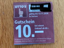 Ottos Gutschein 10 Franken - gültig bis 13.11.2026 - Sursee
