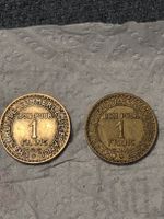 2x Bon pour 1 Franc Münzen Frankreich 1921 1925
