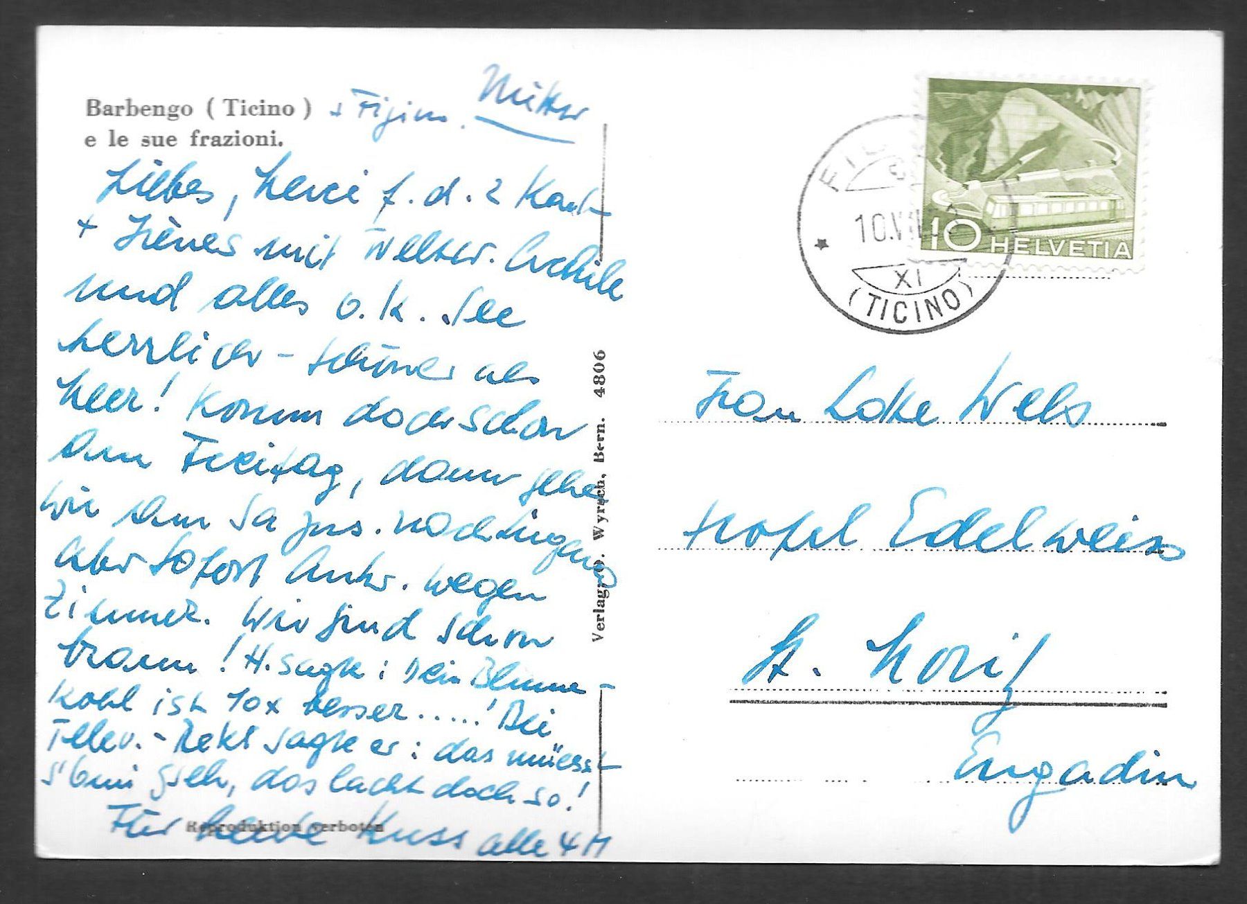 Cartoline postali: Barbengo e le sue frazioni – Usato da Olten venduto da clotaldi 1