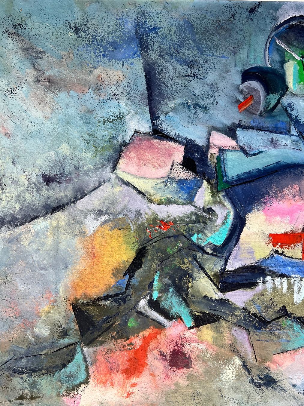 Dipinti: Ulla Hock Gemälde abstraktes "Stillleben 1981" – Usato da Adliswil venduto da buch_und_kunst 3