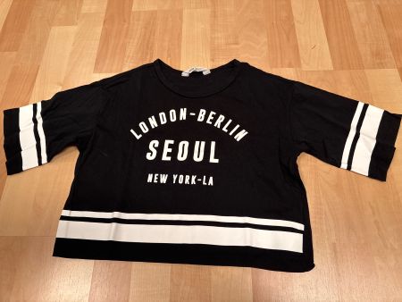 Schwarzes H&M Crop Top Gr. 146 / 152 T Shirt