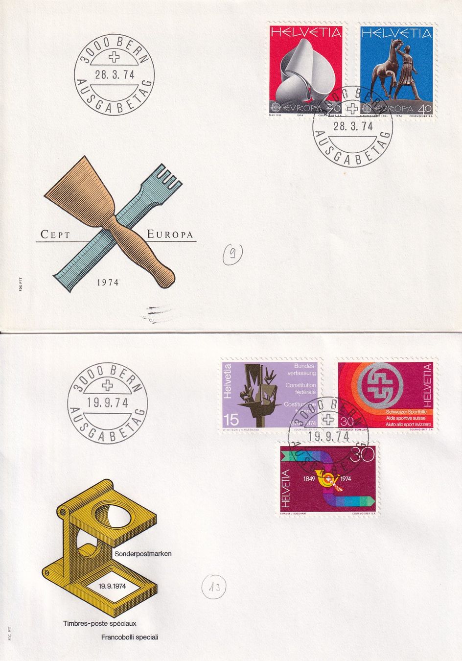 Tutti i francobolli: Lot 8 Briefe FDC 1973 - 1975 – Usato da Rossa venduto da becky05 2