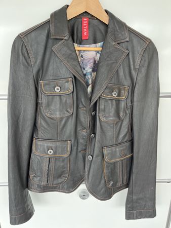Walter Leder Jacke, braun, Grösse 36, Top Zustand!