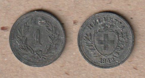 Tutti le monete: 1 Rappen 1942 Zink – Usato da Allschwil venduto da Coinfreak