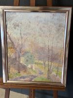 Tableau huile sur toile paysage signé Martel
