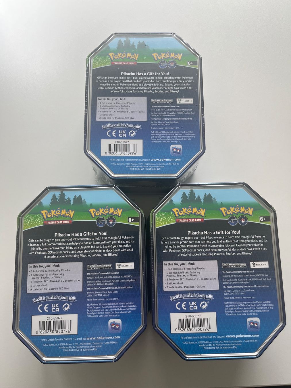 Pokémon Carte collezionabili: Pokémon GO Tin Set (3 Tins) – Nuovo e nell'imballaggio originale da Zug venduto da Riconico 1