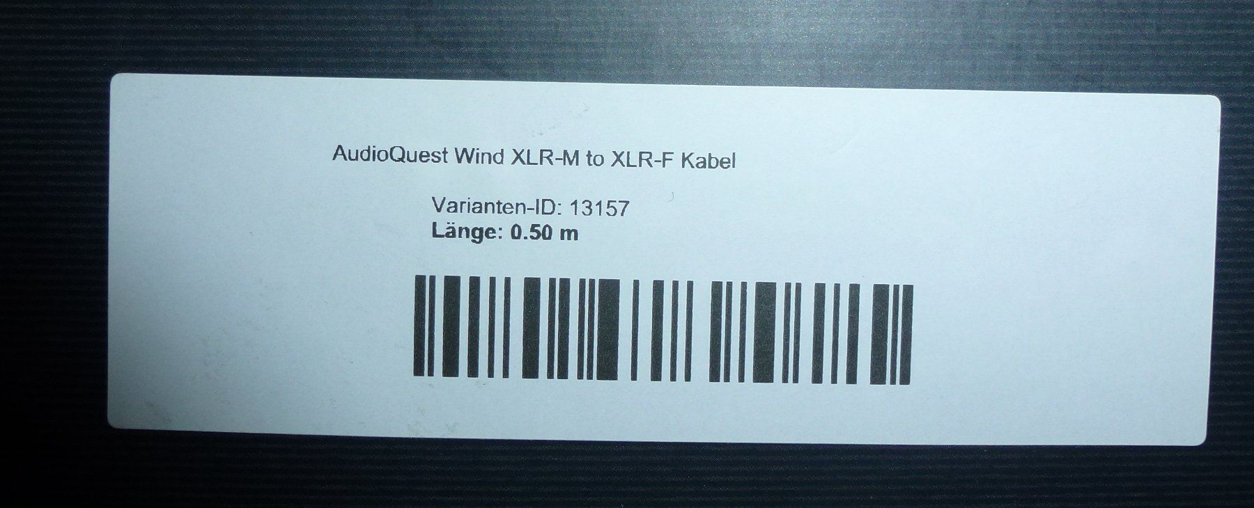 Cavi: High End Audiokabel XLR Audioquest Wind 0,5 Meter 72Volt DBS – Nuovo (secondo la descrizione) da Wil SG venduto da Solpol 4