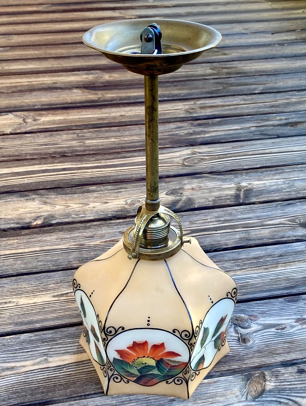 Lampade: antike Originale Jugendstil Hängelampe – Usato da Lüchingen venduto da Eeizo