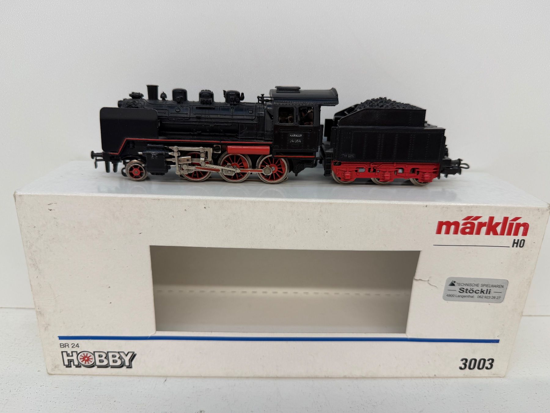 Märklin Modellini di ferrovie: Märklin 3003 Dampflokomotive DB BR 24 – Usato da Büsserach venduto da ModellbahnDepot