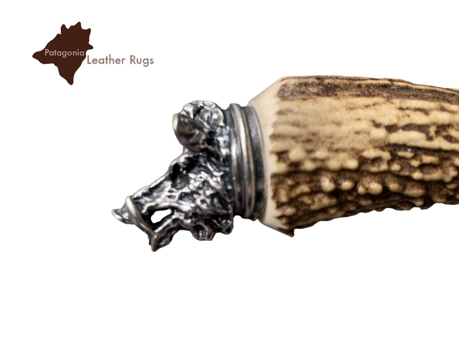 Zubehör: Messer mit Griff aus echtem Hirschhorn und Lederscheide – Neu und originalverpackt aus Arbedo von patagonialeatherrugs 3