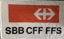 SBB Fahne CFF FFS Zug Schweiz Schiene Bahnhof Fahrplan Flag