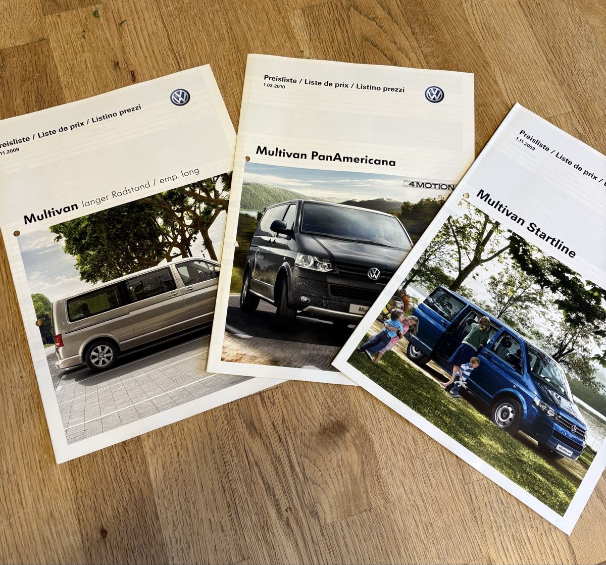 VW Documenti: VW Multivan Preislisten: Panamericana, Startline, Top! – Nuovo (secondo la descrizione) da Freienstein venduto da Golfbueb