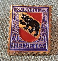 A955 - Pin PTT Helvetia Pro Juventute BE