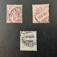Ziffermuster 1882, "weisses Papier", 54-56, gestempelt