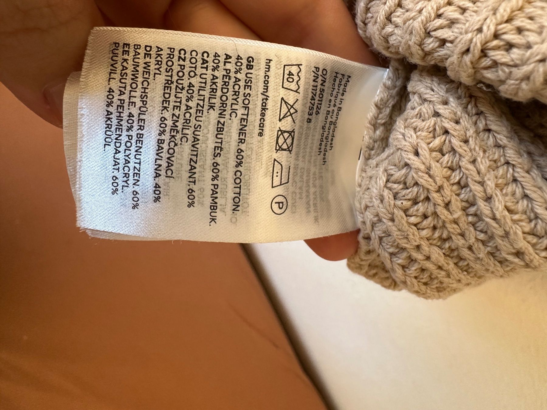 H&M Maglioni & Felpe: Strickjacke Baumwolle in beige – Usato da Zürich venduto da fisch0 3