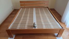 Bett - Doppelbett Original Hüsler Nest Massivholz Komfort
