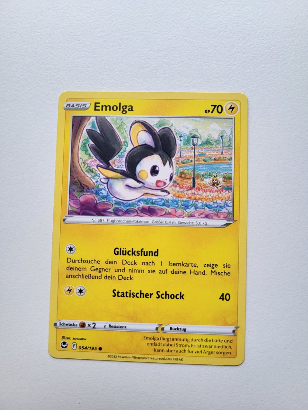 Pokémon Carte collezionabili: Emolga (Silver Tempest 054/195) – Usato da Erlenbach ZH venduto da ram_mjn5