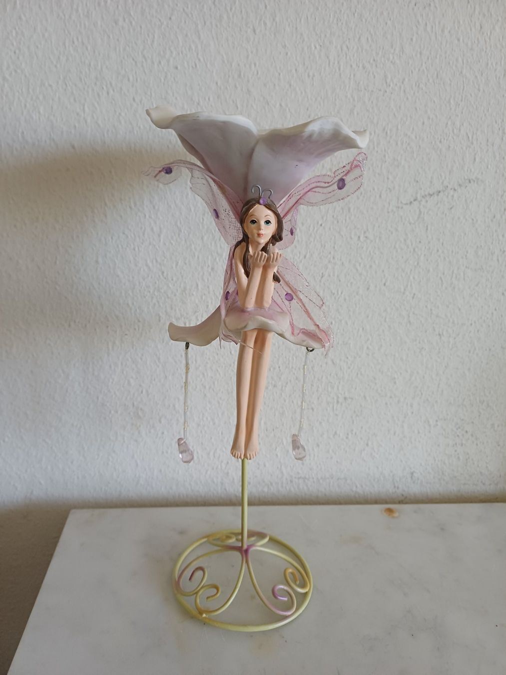 Toutes les décorations: Teelicht-Halter mit eine Fee- Elfenfigur Höhe 26 cm – D'occasion à Marly par rol_7mgj