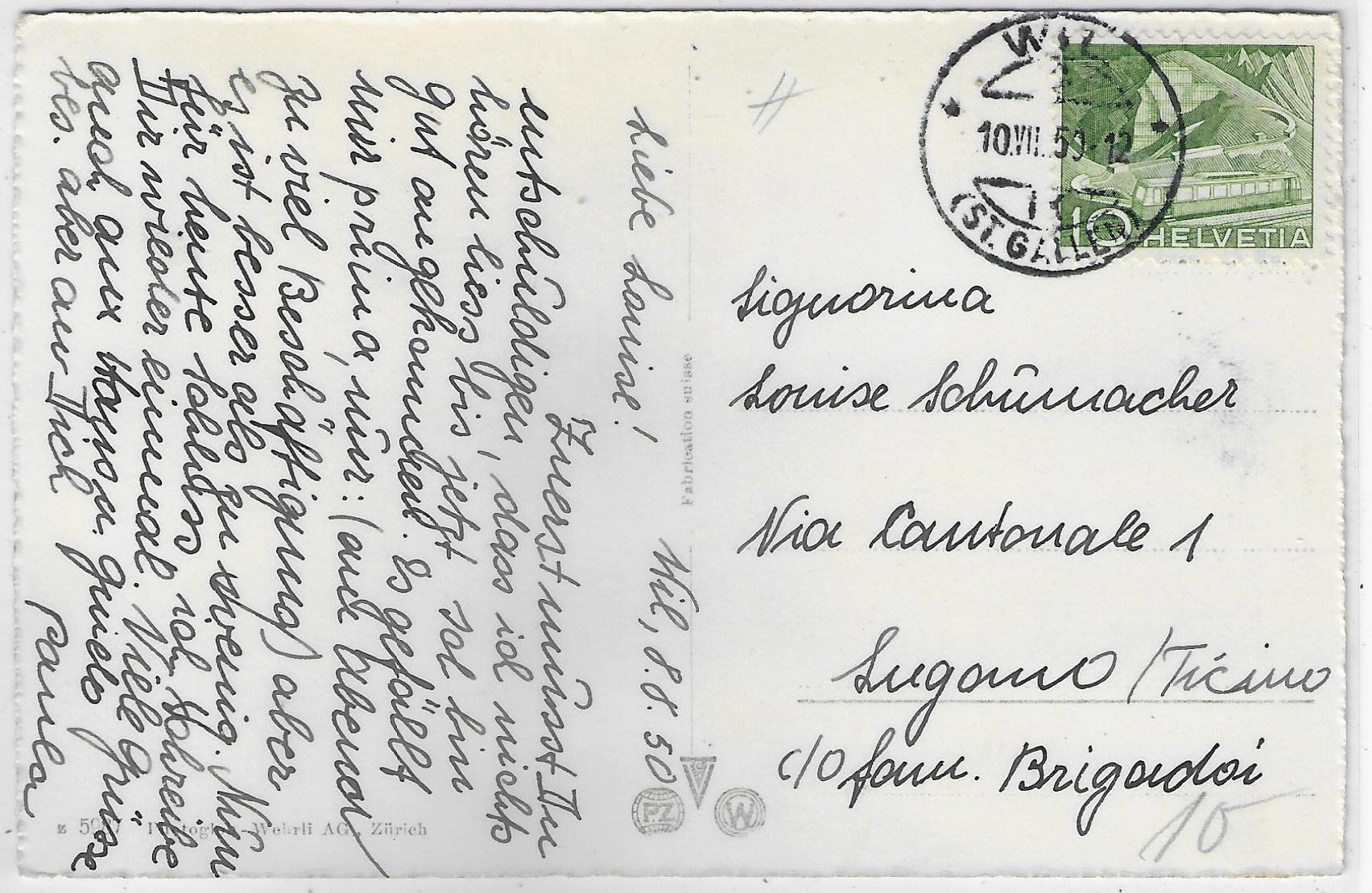 Cartoline postali: Wil Wyl SG - Hofplatz – Usato da Ettingen venduto da Kartenplanet 1