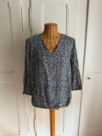 TOM TAILOR - Bluse blau-weiss gemustert 40